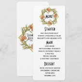 Blush Pink Peony Edge Menu (Voorkant / Achterkant)