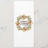 Blush Pink Peony Edge Menu (Achterkant)