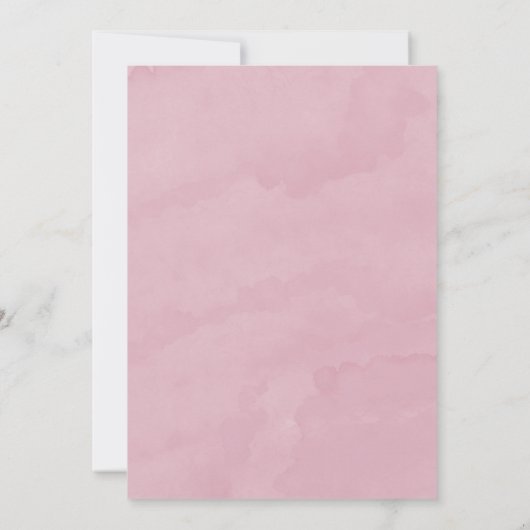 Blush Pink Peony en Cotton Wedding Invitations (Achterkant)