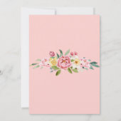 Blush Pink Peony en Lily Quinceanera Birthday Kaart (Achterkant)