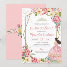 Blush Pink Peony en Lily Quinceanera Birthday