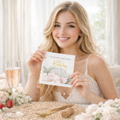 Blush Pink Peony Floral 18th Birthday  Servet