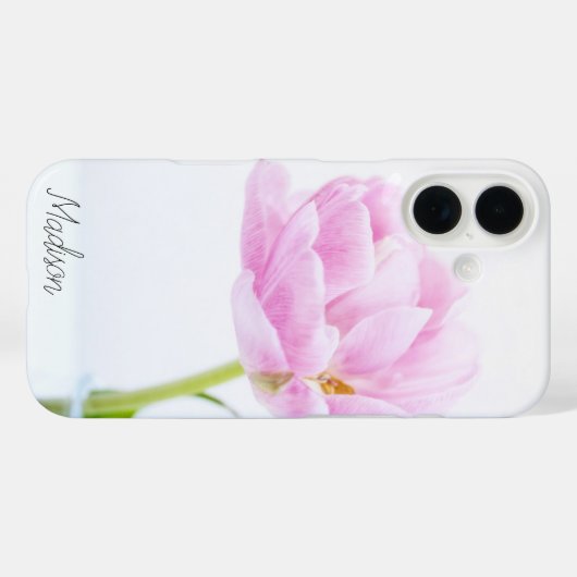 Blush Pink Peony | Floral iPhone Case (Achterkant (horizontaal))