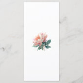 Blush Pink Peony Flower Elegant Dinner Wedding  Menu (Achterkant)