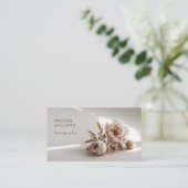 Blush Pink Peony Flower Photo Visitekaartje (Staand voorkant)
