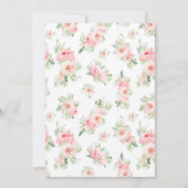 Blush Pink Peony Garden | Modern Vrijgezellenfeest Kaart (Achterkant)