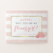 Blush Pink Peony | Gepersonaliseerd worden Mijn Bl Legpuzzel (Horizontaal)