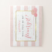 Blush Pink Peony | Gepersonaliseerd worden Mijn Bl Legpuzzel (Verticaal)