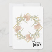 Blush Pink Peony Hartelijk dank Bedankkaart (Achterkant)