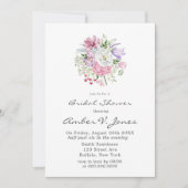 Blush Pink Peony Lavender Tulip Vrijgezellenfeest Kaart (Voorkant)