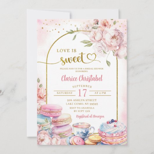 Blush Pink Peony Love is zoet Vrijgezellenfeest Kaart (Voorkant)