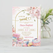 Blush Pink Peony Love is zoet Vrijgezellenfeest Kaart (Staand voorkant)