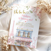 Blush Pink Peony Oh La French Cafe Verjaardag Kaart