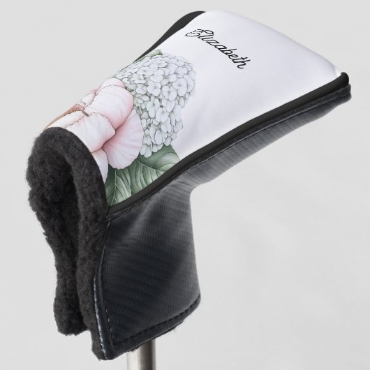 Blush Pink Peony Personalized Golfheadcover (3/4 voorkant)