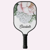 Blush Pink Peony Personalized Pickleball Paddle
