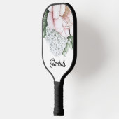 Blush Pink Peony Personalized Pickleball Paddle (Links)