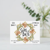 Blush Pink Peony Save the Date Briefkaart (Staand voorkant)