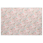 Blush Pink Peony Silver Greenery Garden Stof (Yard (91,4 cm))