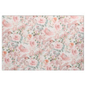 Blush Pink Peony Silver Greenery Garden Stof (Fat Quarter)
