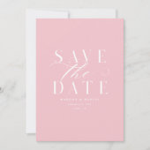 Blush Pink Peony Simple Save the Date No Photo QR (Voorkant)