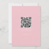 Blush Pink Peony Simple Save the Date No Photo QR (Achterkant)
