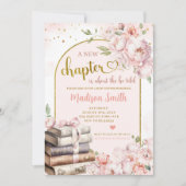 Blush Pink Peony Storybook Theme Baby shower Kaart (Voorkant)