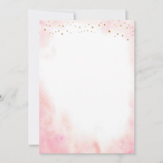 Blush Pink Peony Storybook Theme Baby shower Kaart (Achterkant)