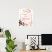 Blush Pink Peony Storybook Theme Bridal Shower  Poster (Thuiskantoor)