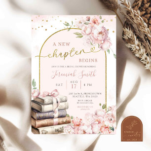 Blush Pink Peony Storybook Theme Vrijgezellenfeest Kaart