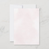 Blush Pink Peony Waterverf Eucalyptus Weddenschap RSVP Kaartje (Achterkant)