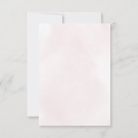 Blush Pink Peony Waterverf Eucalyptus Weddenschap RSVP Kaartje (Achterkant)