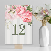 Blush Pink Peony Wedding | Sage Green Elegant Kaart