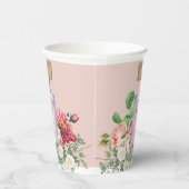 Blush Pink Perfume Bottle Floral Vrijgezellenfeest Papieren Bekers (Rechts)