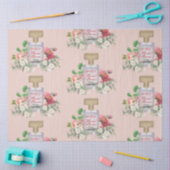 Blush Pink Perfume Bottle Floral Vrijgezellenfeest Tissuepapier (Craft)