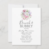 Blush Pink Periwinkle Tulip Brunch & Bubble Kaart (Voorkant)