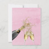 Blush Pink Periwinkle Tulip Brunch & Bubble Kaart (Achterkant)