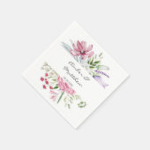 Blush Pink Periwinkle Tulip Wedding Napkins Servet (Hoek)