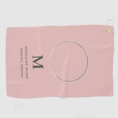 Blush Pink Pet Foto gepersonaliseerd Golfhanddoek (Horizontaal)