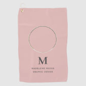 Blush Pink Pet Foto gepersonaliseerd Golfhanddoek (Voorkant)