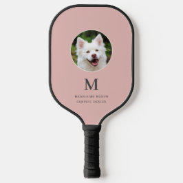 Blush Pink Pet Foto gepersonaliseerd Pickleball Paddle