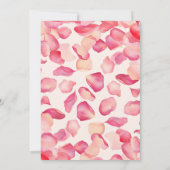 Blush Pink Petals en Prosecco Vrijgezellenfeest Kaart (Achterkant)