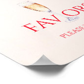 Blush Pink Petals & Prosecco Vrijgezellenfeest Fav Poster (Hoek)