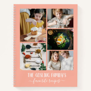 Blush Pink Photo Collage Familie Recepten Notitieboek