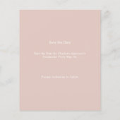 Blush Pink Photo Graduation Save the Date Flyer (Achterkant)