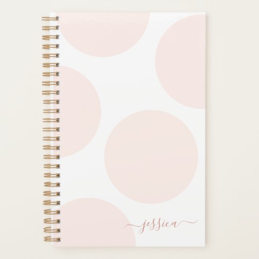 Blush Pink Pit Eenvoudige persoonlijke platenspele Planner (Voorkant)