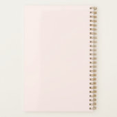 Blush Pink Pit Eenvoudige persoonlijke platenspele Planner (Achterkant)
