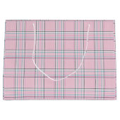 Blush Pink Plaid Grote Gift Bag Groot Cadeauzakje (Voorkant)