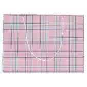 Blush Pink Plaid Grote Gift Bag Groot Cadeauzakje (Achterkant)