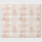 Blush Pink Plaid Stripes Cadeaupapier (Vlak)