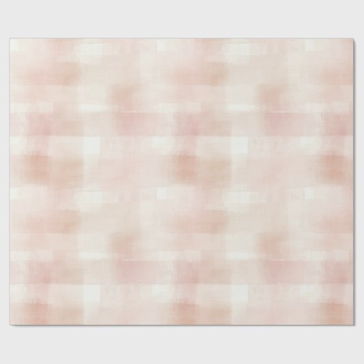 Blush Pink Plaid Stripes Cadeaupapier (Vlak)